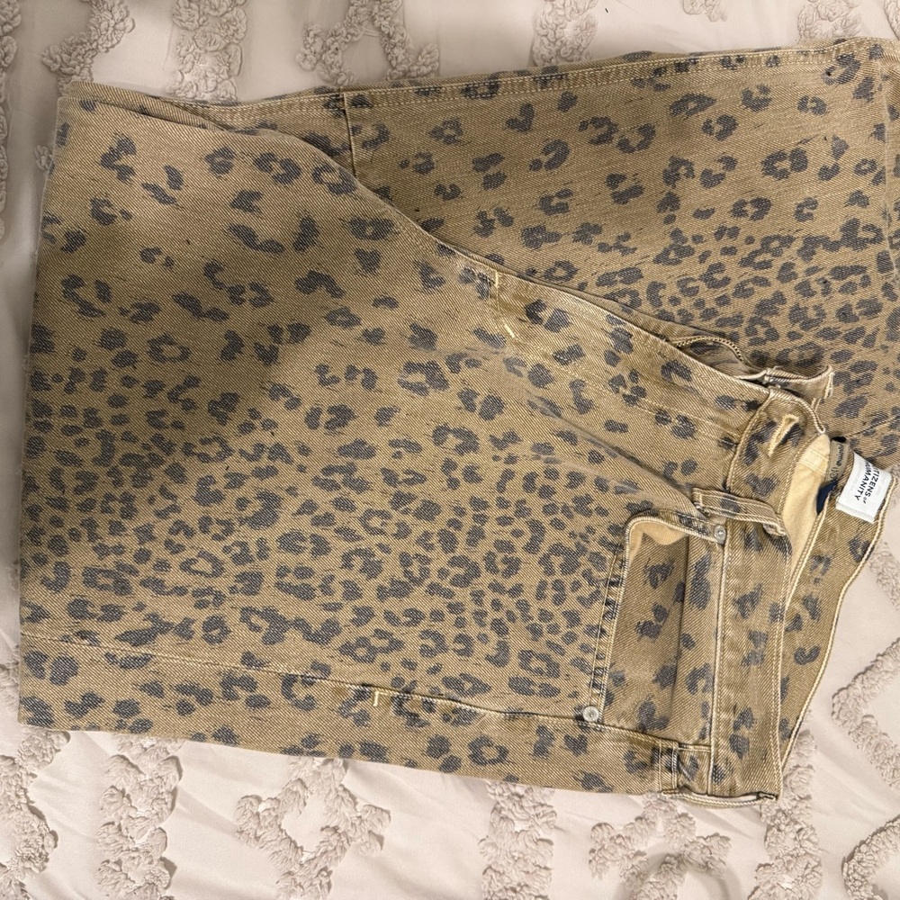 Citizens Of Humanity Tan Leopard Flare Jeans